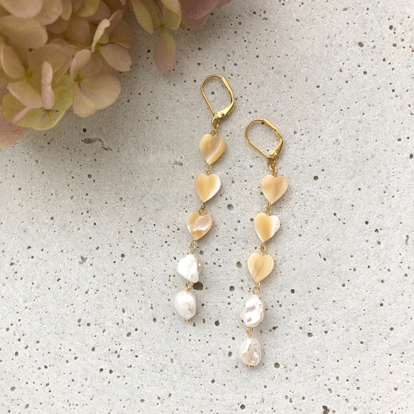 Mother of pearl♡pierce/earring【white】 6枚目の画像