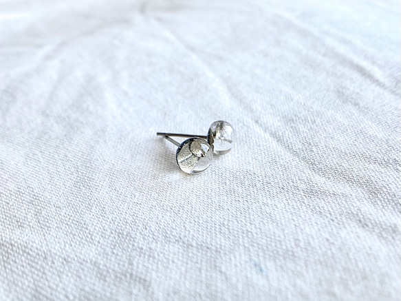 little silver leaf 小粒ボタニカルピアス/イヤリング 4枚目の画像