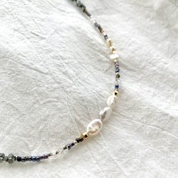waterfall necklace -blue mix- 3枚目の画像