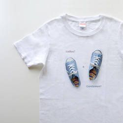 ◆◇ Ladies & Gentlemen!  5oz　Tシャツ　white 1枚目の画像