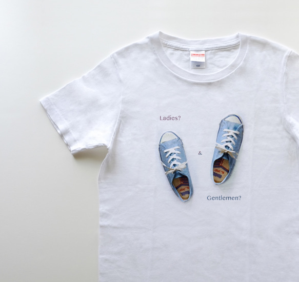 ◆◇ Ladies & Gentlemen!  5oz　Tシャツ　white 1枚目の画像