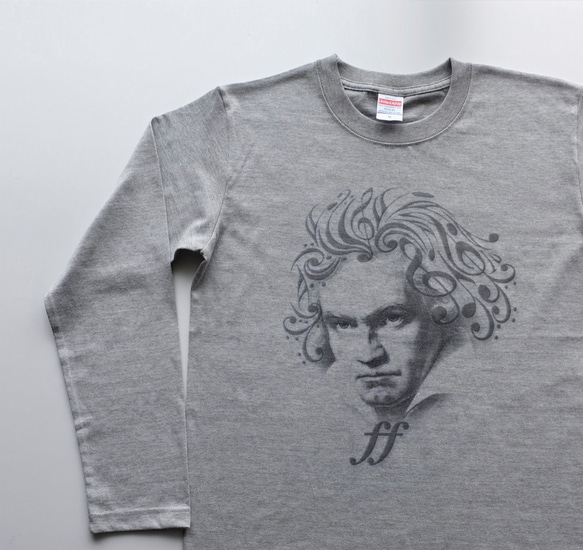 ロングスリーブTシャツ/ベートーベン【◆◇ Ja ja ja Ja~~n♪ 5.6oz Long T-shirt】 4枚目の画像