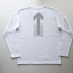 ◆ sale ◆ ロングスリーブTシャツ/バックプリント【 直 !  5.6oz Long T-shirt】　white 5枚目の画像