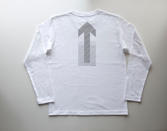 ◆ sale ◆ ロングスリーブTシャツ/バックプリント【 直 !  5.6oz Long T-shirt】　white 5枚目の画像