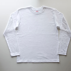 ◆ sale ◆ ロングスリーブTシャツ/バックプリント【 直 !  5.6oz Long T-shirt】　white 6枚目の画像