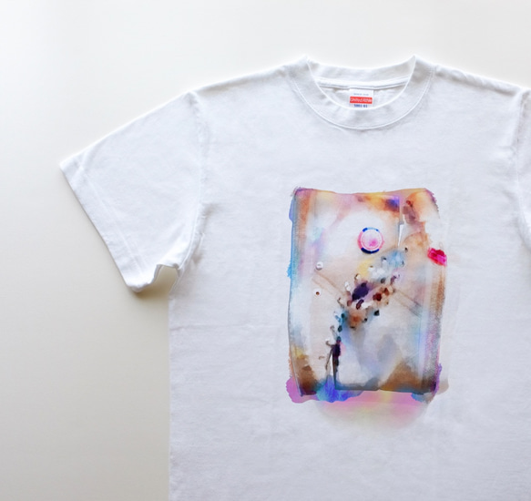 雨の季節 に Rainbow shoes 5.6oz　Tシャツ　white 1枚目の画像