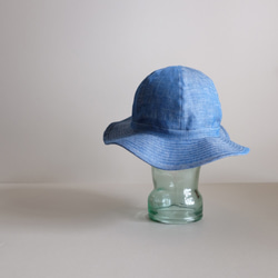 母親節◆特價商品◆亞麻牛仔布淺盎司[藍色]丸井帽子 第2張的照片
