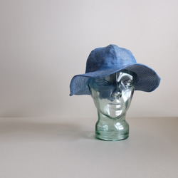 母親節◆特價商品◆亞麻牛仔布淺盎司[藍色]丸井帽子 第5張的照片