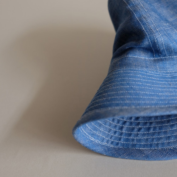 母親節◆特價商品◆亞麻牛仔布淺盎司[藍色]丸井帽子 第7張的照片