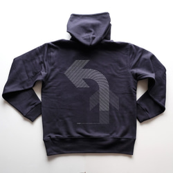 ◆左！【Pullover hooded sweatshirt】ネイビー（mensXL） 1枚目の画像