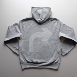 ◆ 右 ! 【Zip hooded sweatshirt】ミックスグレー（mensMサイズ） 1枚目の画像