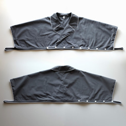 ◆銷售◆短！短的！大衣/棉鬆緊帶/藍灰色管道 第8張的照片