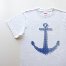 ◆◇ 海色の ⚓︎⚓︎⚓︎ 5.6oz　Tシャツ　white 1枚目の画像