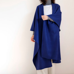 *已售出*長斗篷外套 Re_1say / Compressed Wool Jersey [Royal Blue] long ca 第6張的照片