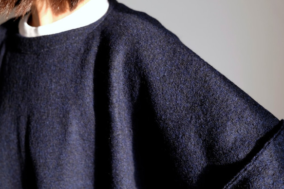 *已售出* Basque Knit / Wide Square Long Sleeve / Rayon Wool Knit [D 第3張的照片