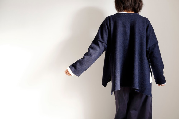 *已售出* Basque Knit / Wide Square Long Sleeve / Rayon Wool Knit [D 第6張的照片