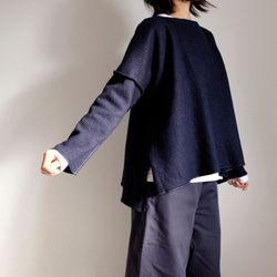 *已售出* Basque Knit / Wide Square Long Sleeve / Rayon Wool Knit [D 第2張的照片