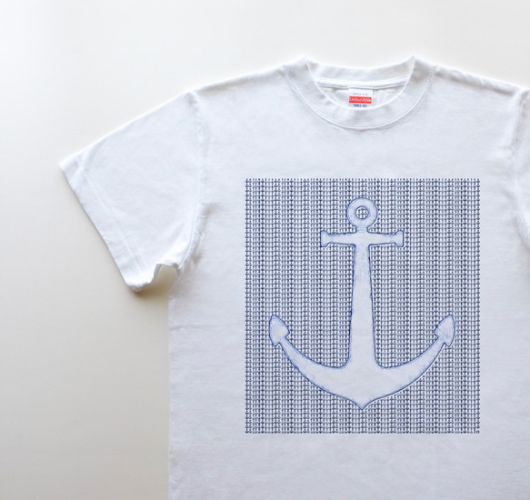 ◆◇ ⚓︎⚓︎⚓︎ 5.6oz Tシャツ white 1枚目の画像