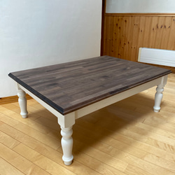 アンティークエボニー色のこたつテーブル 2枚目の画像