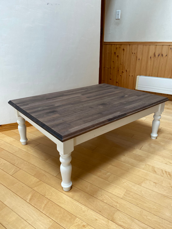 アンティークエボニー色のこたつテーブル 2枚目の画像
