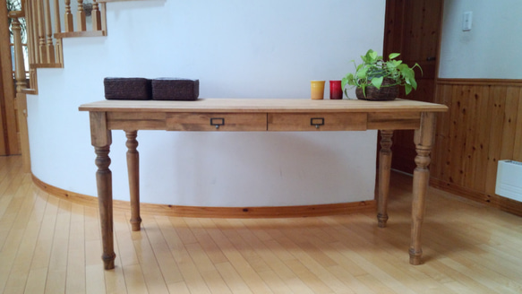 アンティーク作業台 PCデスク ミシン台 机・デスク lafamille 通販