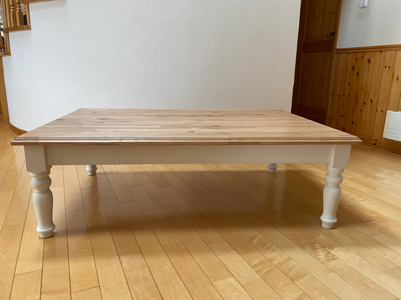 シャビー仕上げのろくろ脚 こたつテーブル こたつ lafamille 通販