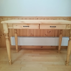 ろくろ脚のデスク パイン無垢材使用 机・デスク lafamille 通販