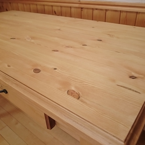 ろくろ脚のデスク パイン無垢材使用 机・デスク lafamille 通販