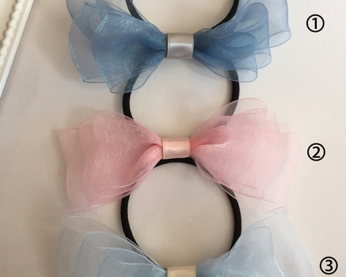 オーガンジーリボン♡ヘアゴム 雑貨・その他 Petit Bonheur♡ 通販