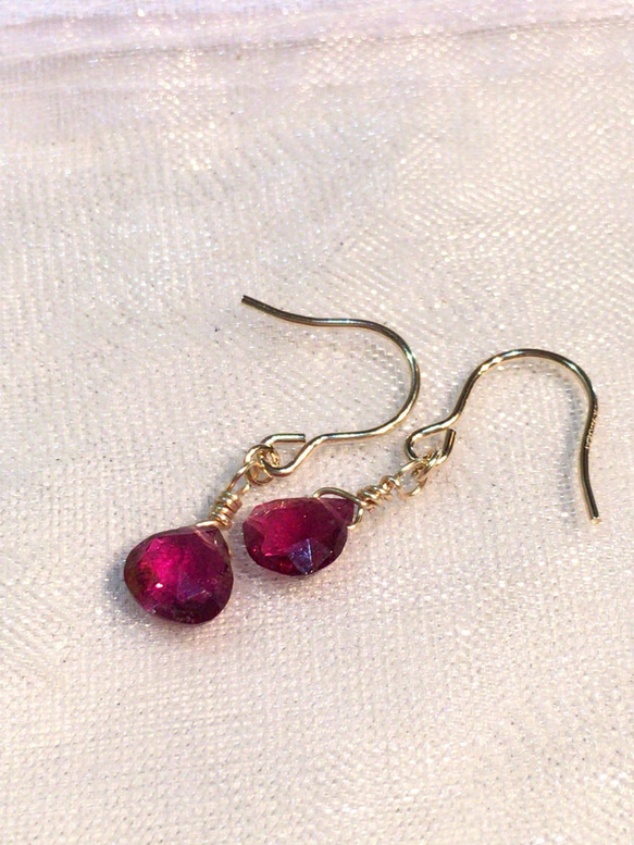 k14gf【ゴールドフィルド】宝石質ピンクトルマリンのピアス ピアス