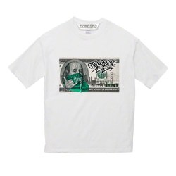 NEW 100＄　GREEN　キバ　グリーン紙幣　ホワイトTシャツ　【 インクジェット 】 2枚目の画像