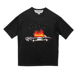 デストロ 911　タイプA　フォント1　ブラックTシャツ　【 インクジェット 】 2枚目の画像