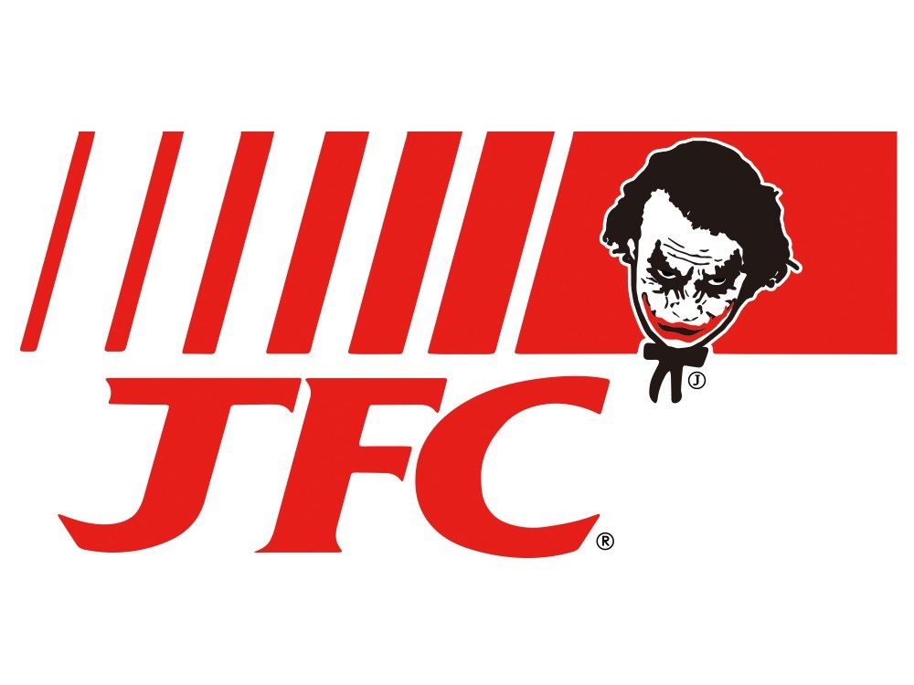 Jesus fucking christ　Joker　パロディ　ホワイトTシャツ　【 インクジェット 】