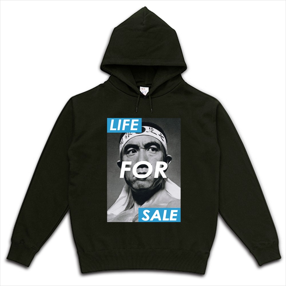 三島由紀夫　LIFE FOR SALE　BLUEBOX　スウェットパーカー【 インクジェット 】