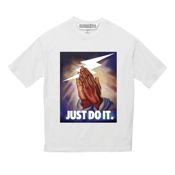 JUST DO IT　WHITE TYPE　ホワイトTシャツ　【 インクジェット 】 2枚目の画像