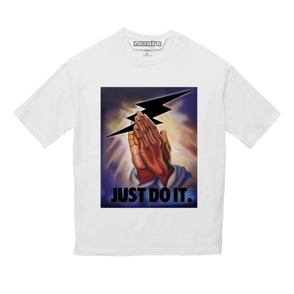 JUST DO IT　BLACK TYPE　ホワイトTシャツ　【 インクジェット 】 2枚目の画像