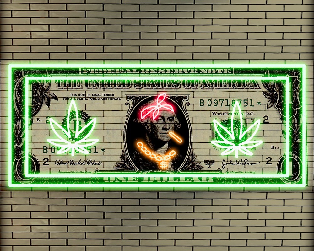 NEW　1＄　ギャング　Walll　ブラックTシャツ【 インクジェット 】