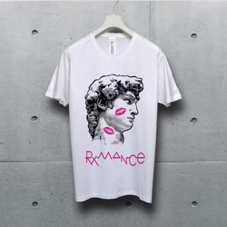 Rxmance ( フォントA ) ピンク　 ホワイトTシャツ【 シルクスクリーン 】 3枚目の画像