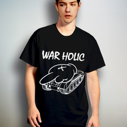 WAR HOLIC　タイプM　フォントA　　( ブラック Tシャツ )【 シルクスクリーン 】 2枚目の画像