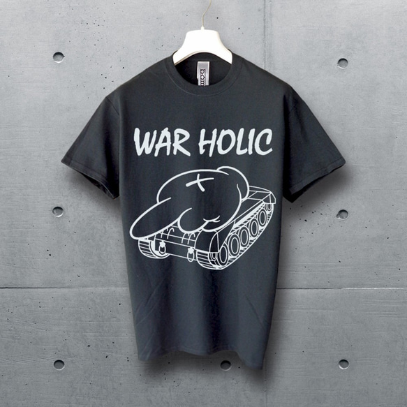 WAR HOLIC　タイプM　フォントA　　( ブラック Tシャツ )【 シルクスクリーン 】 3枚目の画像