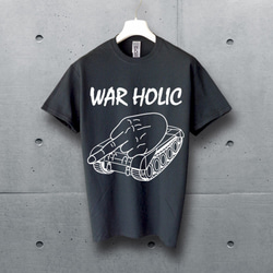 WAR HOLIC　タイプPフォントA　( ブラックTシャツ )【 シルクスクリーン 】 3枚目の画像