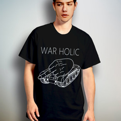 WAR HOLIC　タイプP　フォントB　　( ブラックTシャツ ) 【 シルクスクリーン 】 2枚目の画像