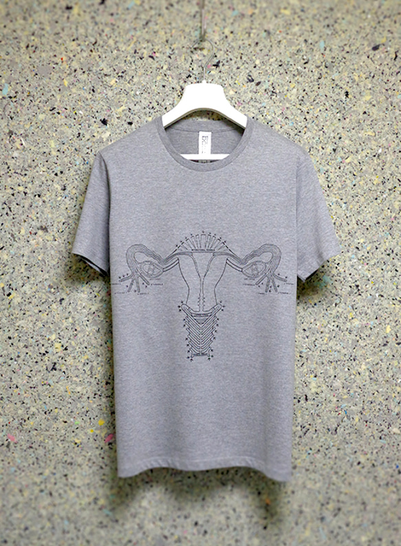 The　Uterine　Airport 　（グレー） ( Tシャツ ) 2枚目の画像