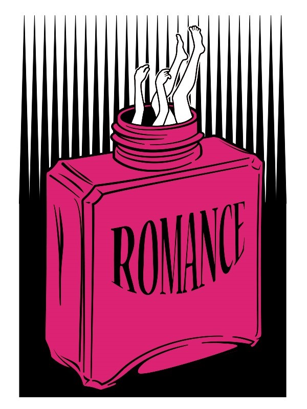 The Fall　ピンク　 （ ポップでキッチュなホワイト Tシャツ ）【 シルクスクリーン 】