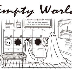 Empty World　（ ポップでキッチュなオバケちゃん Tシャツ ）【 シルクスクリーン 】 1枚目の画像