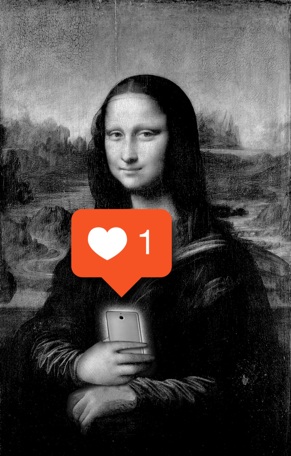 モナリザスマイル　ホワイトTシャツ【 インクジェット 】