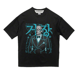 ル・コルビュジェ　グラフィティアート　거장（巨匠）　ジャケット　ブラックTシャツ　【 インクジェット 】 2枚目の画像