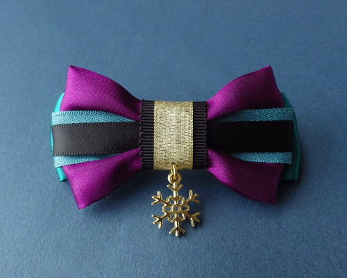 アナ雪 エルサ戴冠式 リボンバレッタ 雑貨・その他 pimoji76 通販