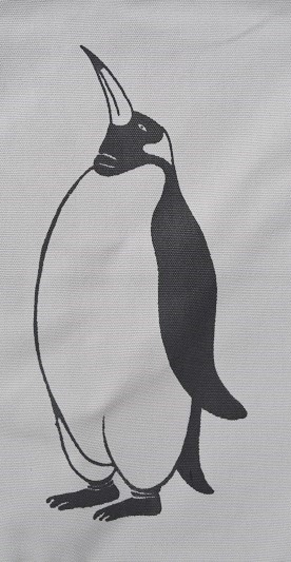 ペンギンショルダーバッグ、penguin, グレー、送料無料 2枚目の画像