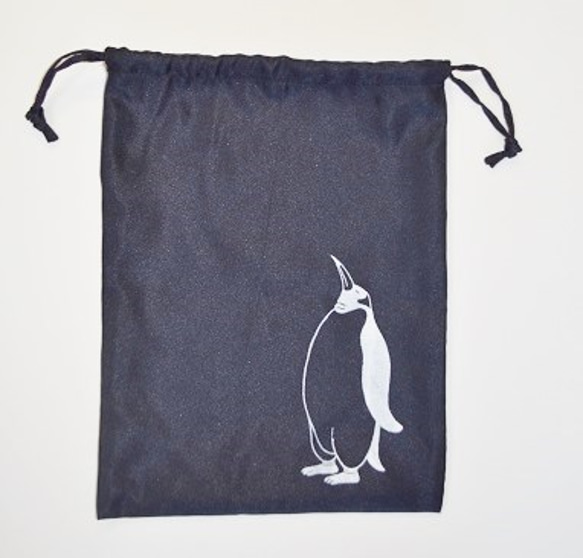 ペンギン巾着袋☆ハンドメイドオーダー ペンギン巾着袋☆ハンドメイド